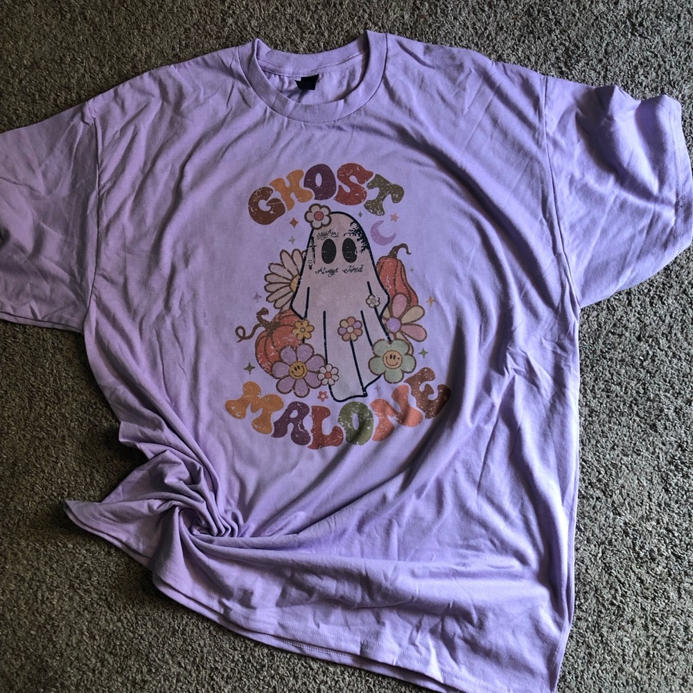 Gildan Ghost Post Malone Graphic Tee - Lavender